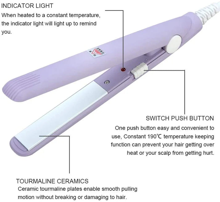 Mini Hair Straightener – Lightweight & Portable