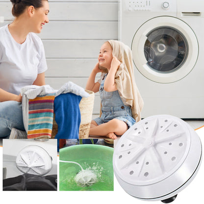 Mini Portable Ultrasonic Turbine Washing Machine